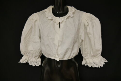 Dirndlbluse creme bluse - gr.48,